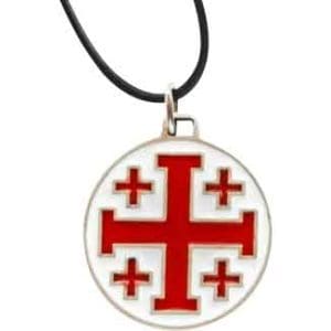 Enameled Jerusalem Cross Necklace