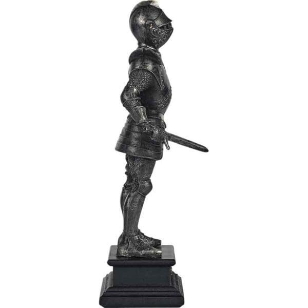 Pewter Knight with Short Sword Statue