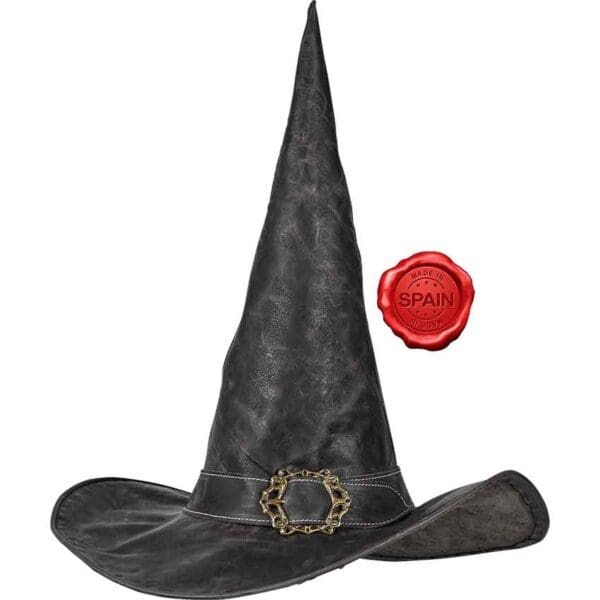 Wizard of the Realm Leather Hat - Black