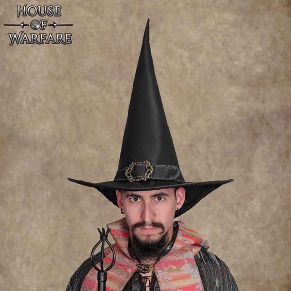 Wizard of the Realm Leather Hat - Black