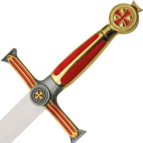 Templar Sword Set with Display Plaque