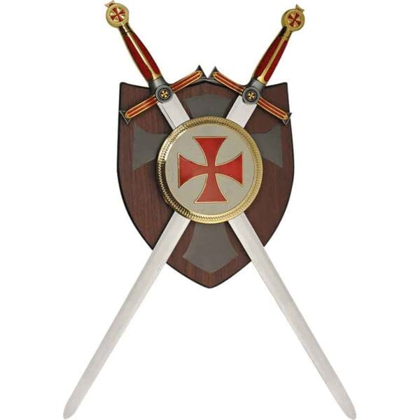 Templar Sword Set with Display Plaque