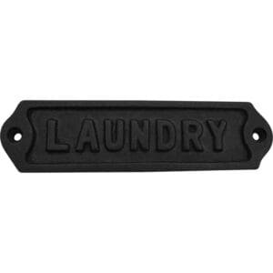 Cast Iron Laundry Door Sign