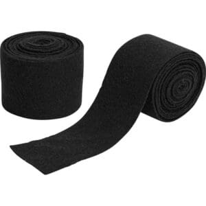 Woolen Arm Wraps with Brooches - Black