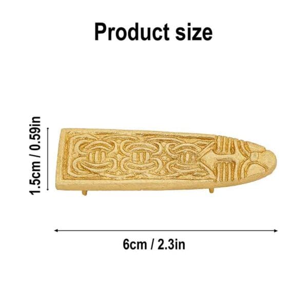 Medieval Knotwork Brass Belt Tip