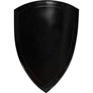 Black Medieval Templar Heater Shield