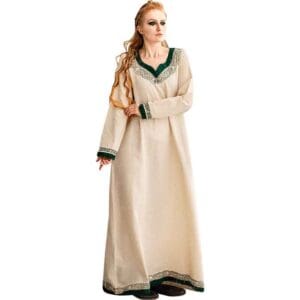 Lagertha Viking Dress – Natural/Green