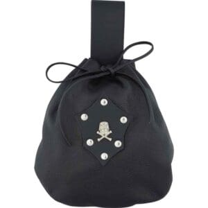 Pirate Crossbones Leather Belt Pouch
